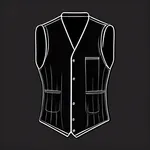 black button-up vest image